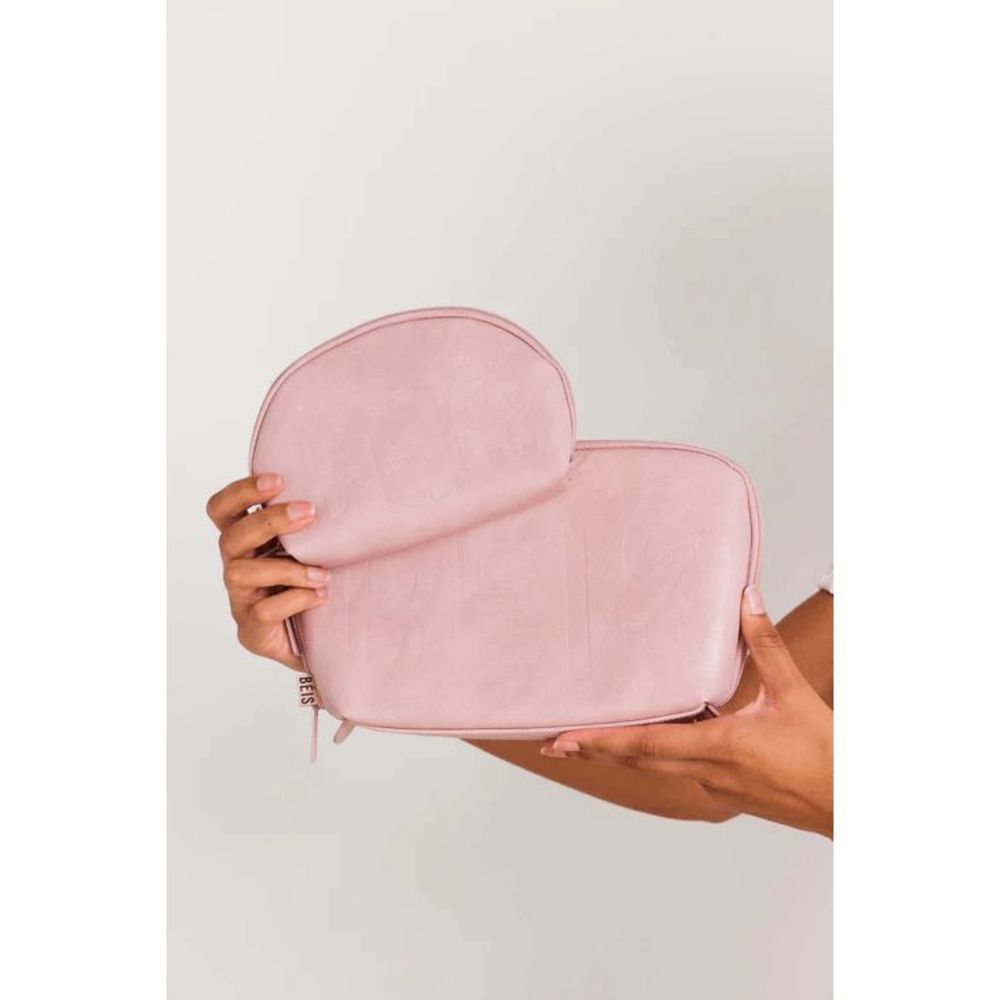 ONE DAY SALE!!  NWT Beis Cosmetic Pouch Set in atlas pink